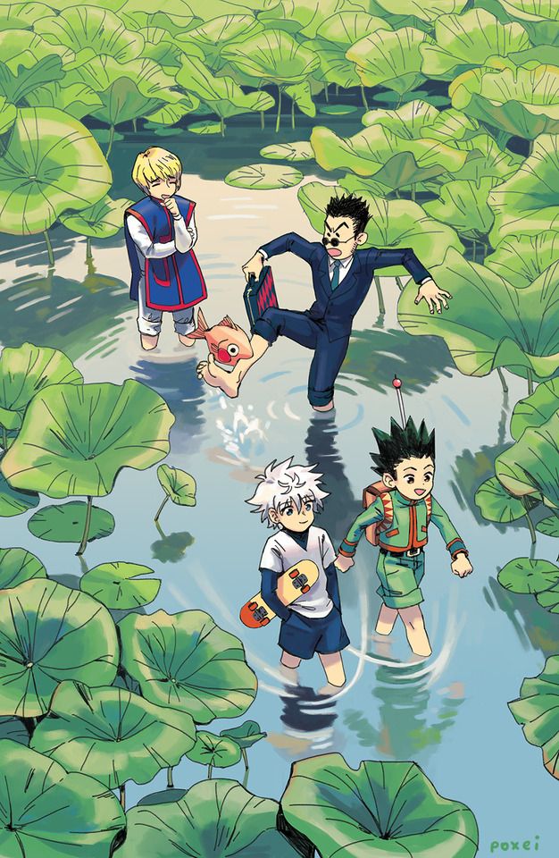 Download Get ready to join Gon and his friends on their epic adventure with  the Hunter x Hunter Iphone. Wallpaper