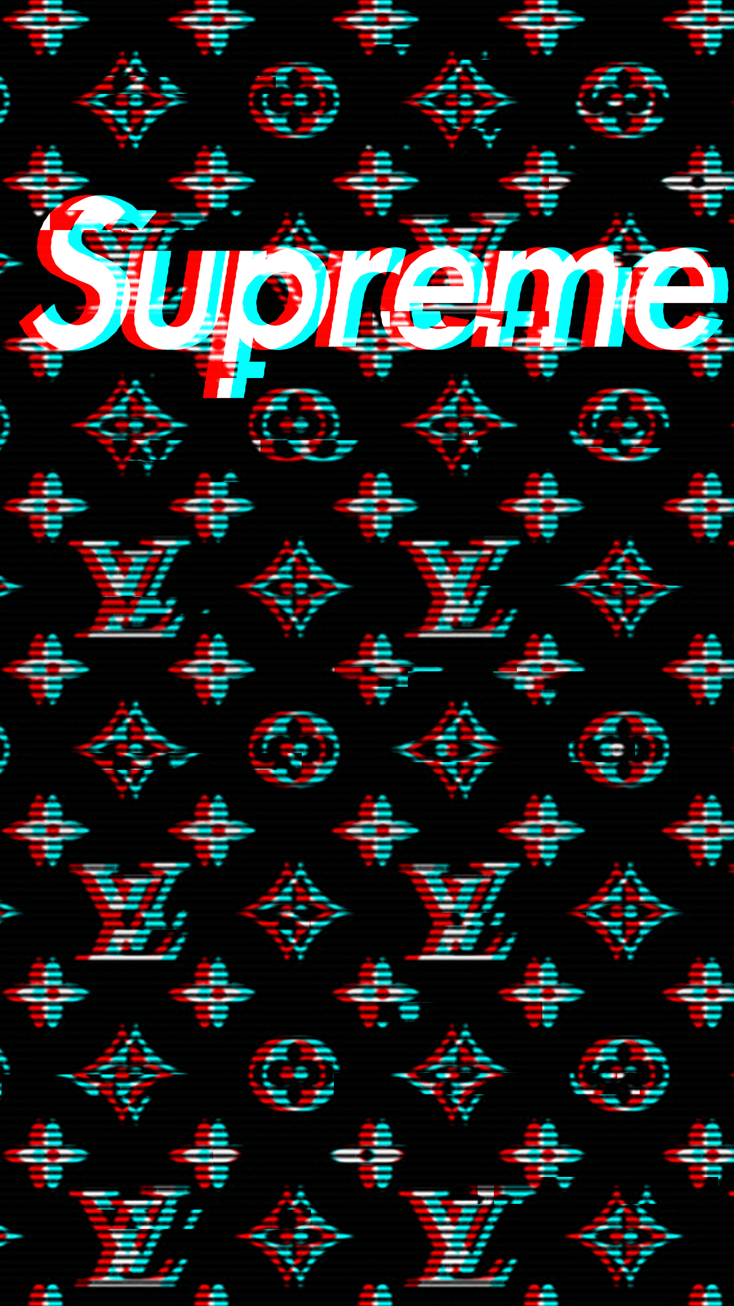 Download Leather Supreme And Louis Vuitton Phone Wallpaper