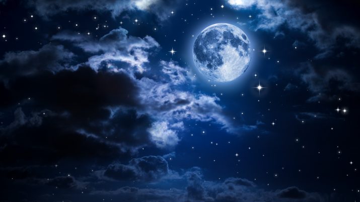 Moon and stars wallpaper 1