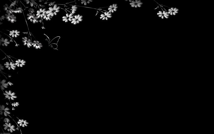 Black Flowers Wallpaper 1