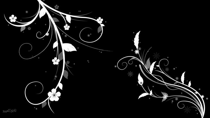 Black Flowers Wallpaper 1