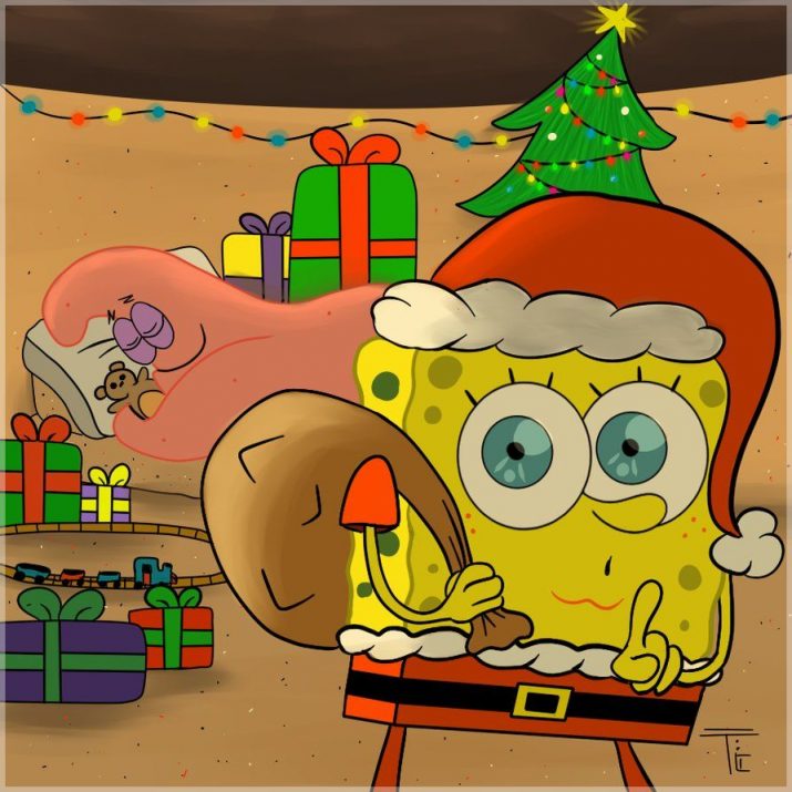 Spongebob Christmas wallpaper 1
