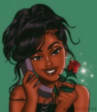 Black Girl Cartoon Wallpaper 12