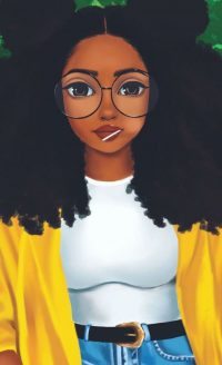 Black Girl Cartoon Wallpaper 11