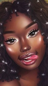Black Girl Cartoon Wallpaper 10