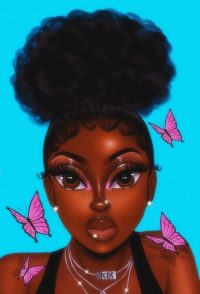 Black Girl Cartoon Wallpaper 7
