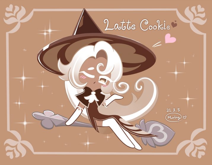 Latte Cookie Wallpaper 1