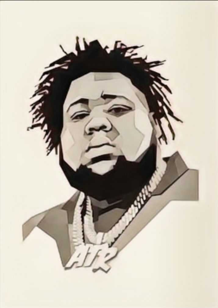 Black And White Rod Wave Wallpaper 1