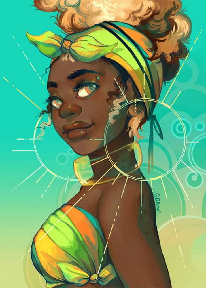 Cool Black Girl Cartoon Wallpaper 1