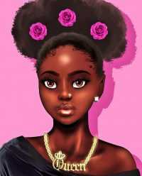Queen Black Girl Cartoon Wallpaper 17
