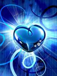 Tablet Blue Heart Wallpaper 9