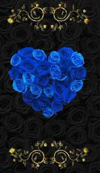 Roses Blue Heart Wallpaper 7