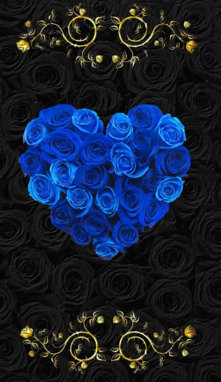 Roses Blue Heart Wallpaper 1