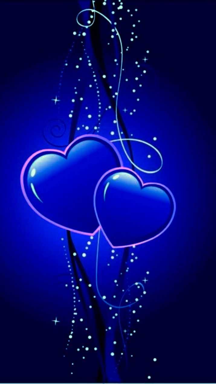 Love Blue Heart Wallpaper 1