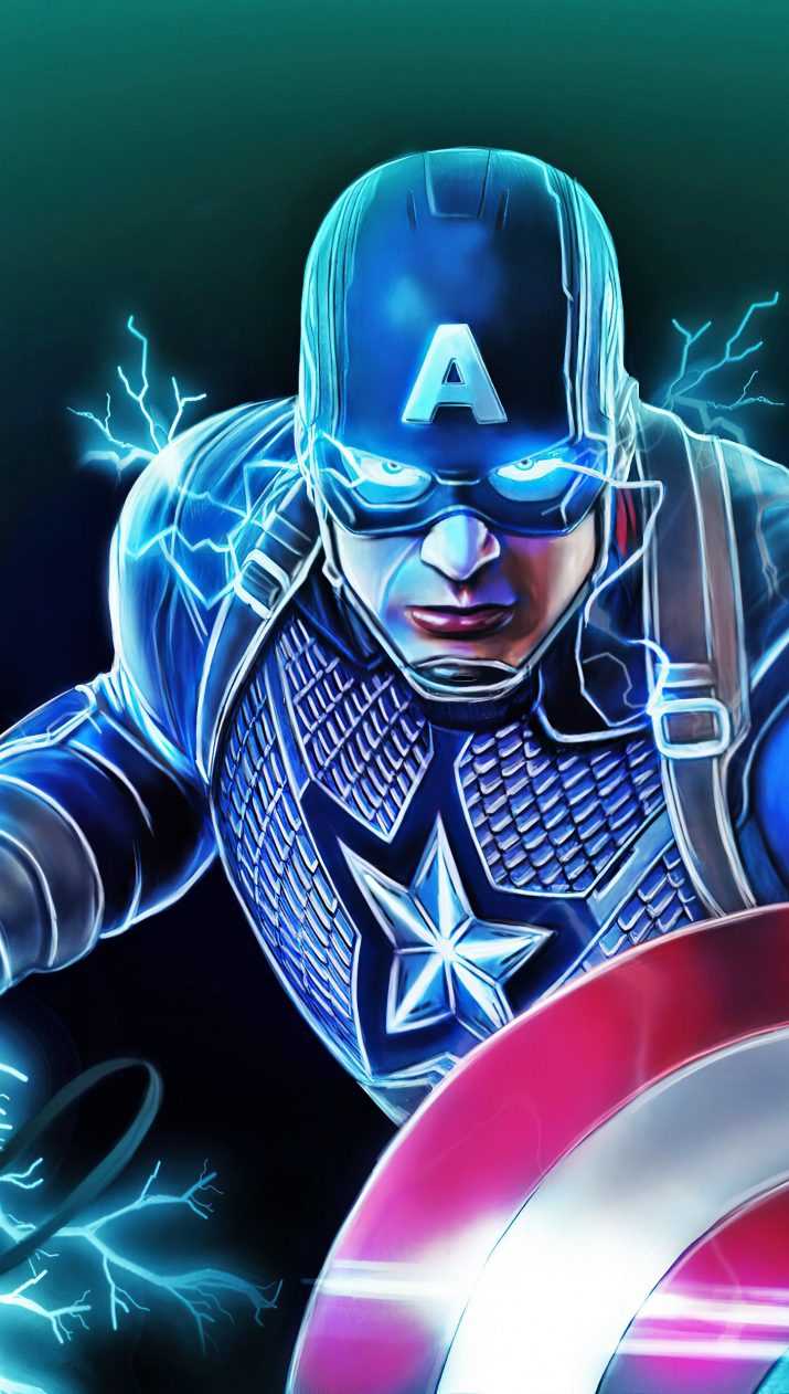 Blue Captain America Wallpaper 1