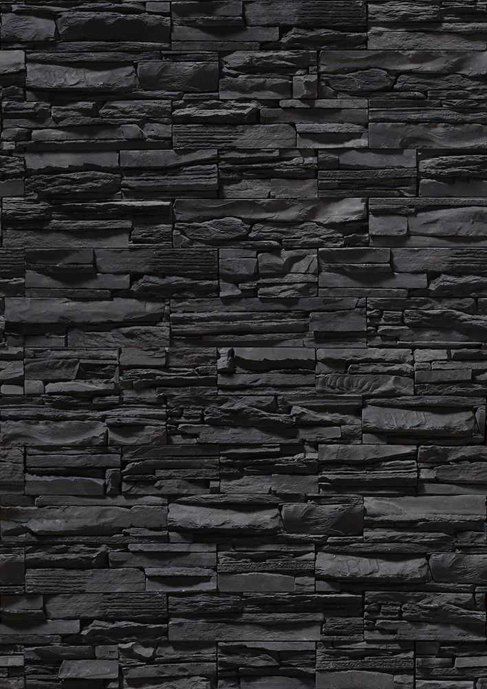 Brick Matte Black Wallpaper 1