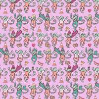 Happy Roller Rabbit Wallpaper 8