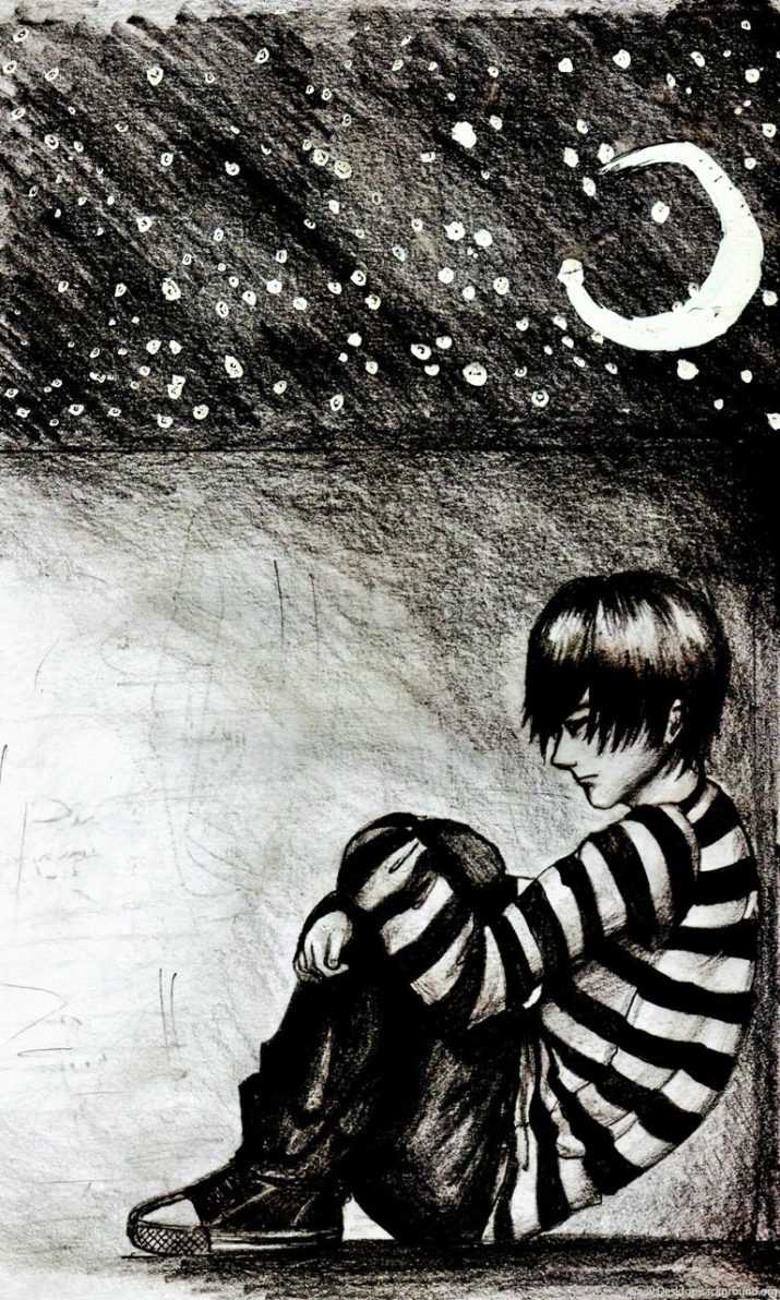 Night Sad Alone Wallpaper 1