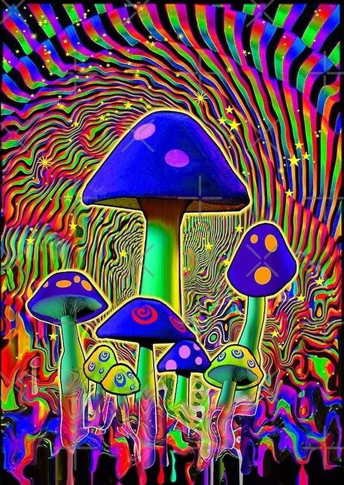 Tablet Trippy Mushroom Wallpaper 1