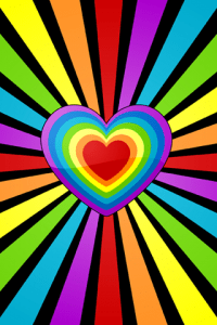 Rainbow Wildflower Heart Wallpaper 7