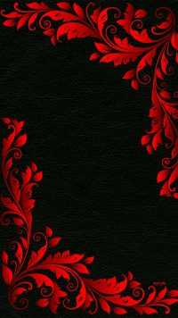 Leaf Black And Red Wallpaper 11