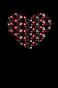 Red & Black Heart Wallpaper 9