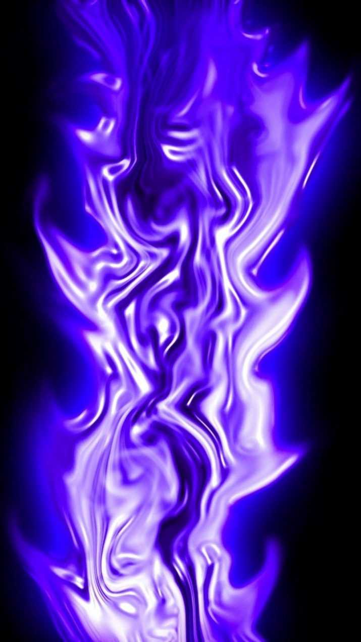 Phone Blue Fire Wallpaper 1