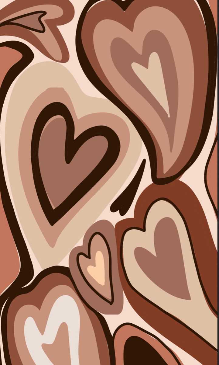 Phone Brown Heart Wallpaper 1