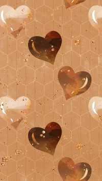 4k Brown Heart Wallpaper 5