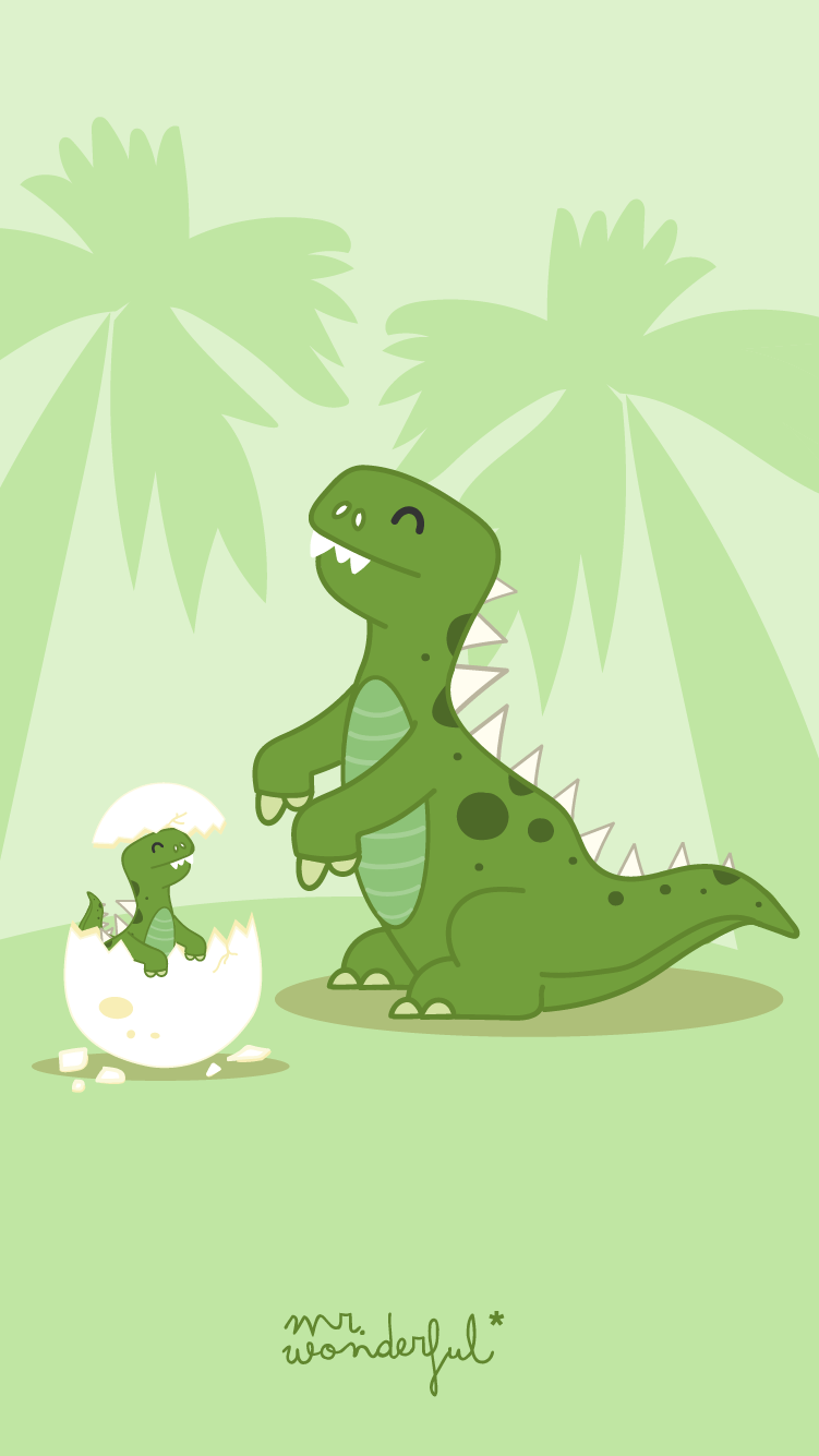 To Be A Mother Cute Dinosaur Wallpaper 1