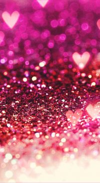 Glitter Pink Heart Wallpaper 4