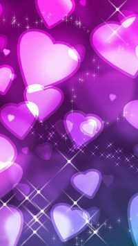 Purple Pink Heart Wallpaper 3