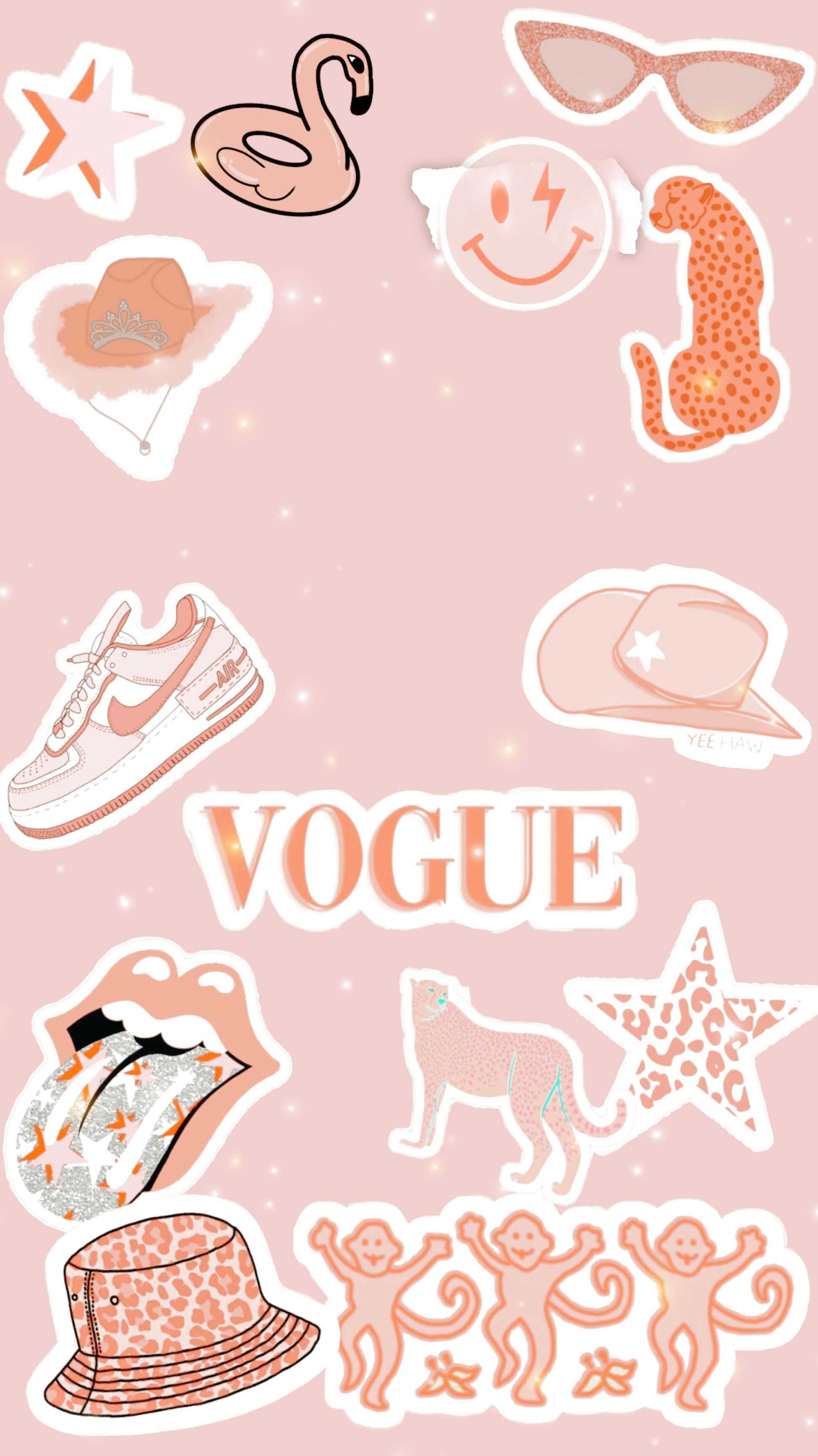 Vogue Pink Preppy Wallpaper 1
