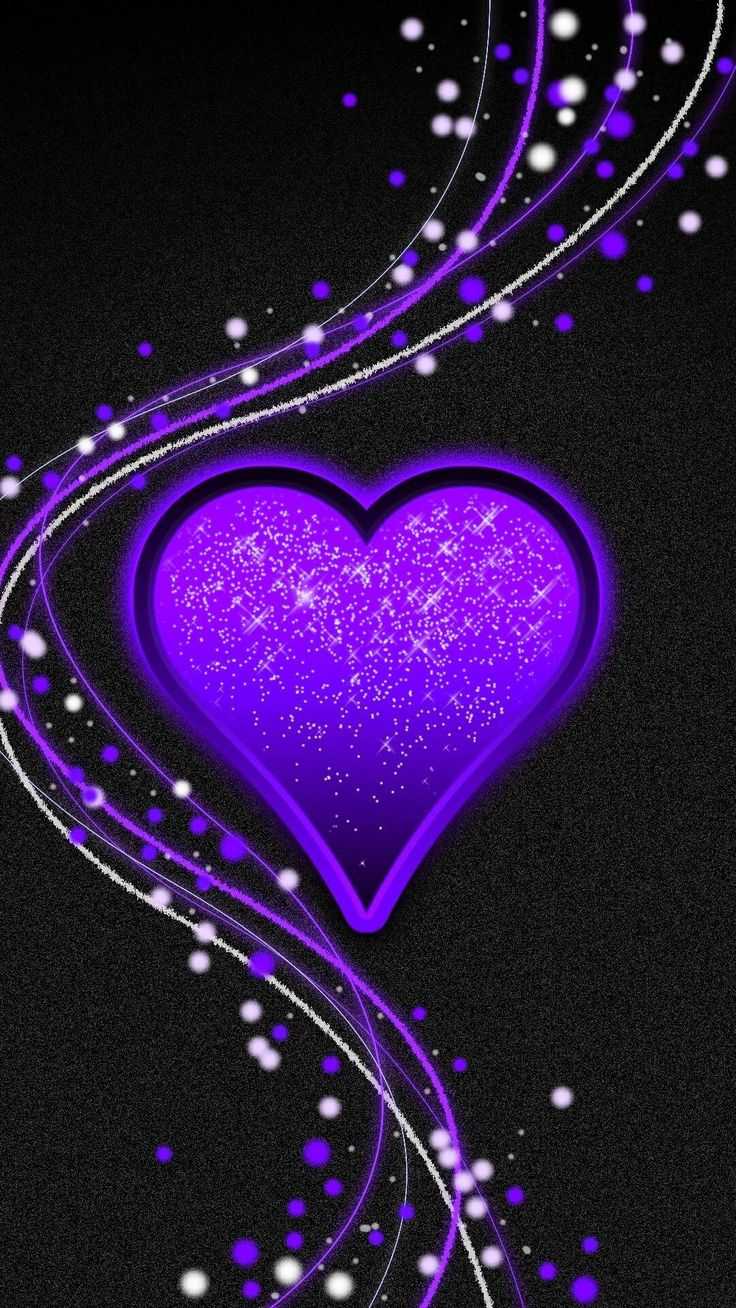 4k Purple Heart Wallpaper 1