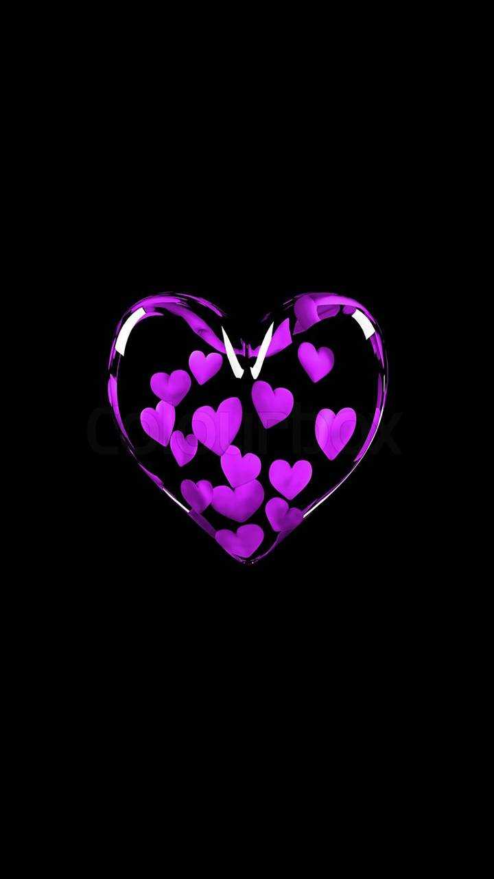 Drip Purple Heart Wallpaper 1