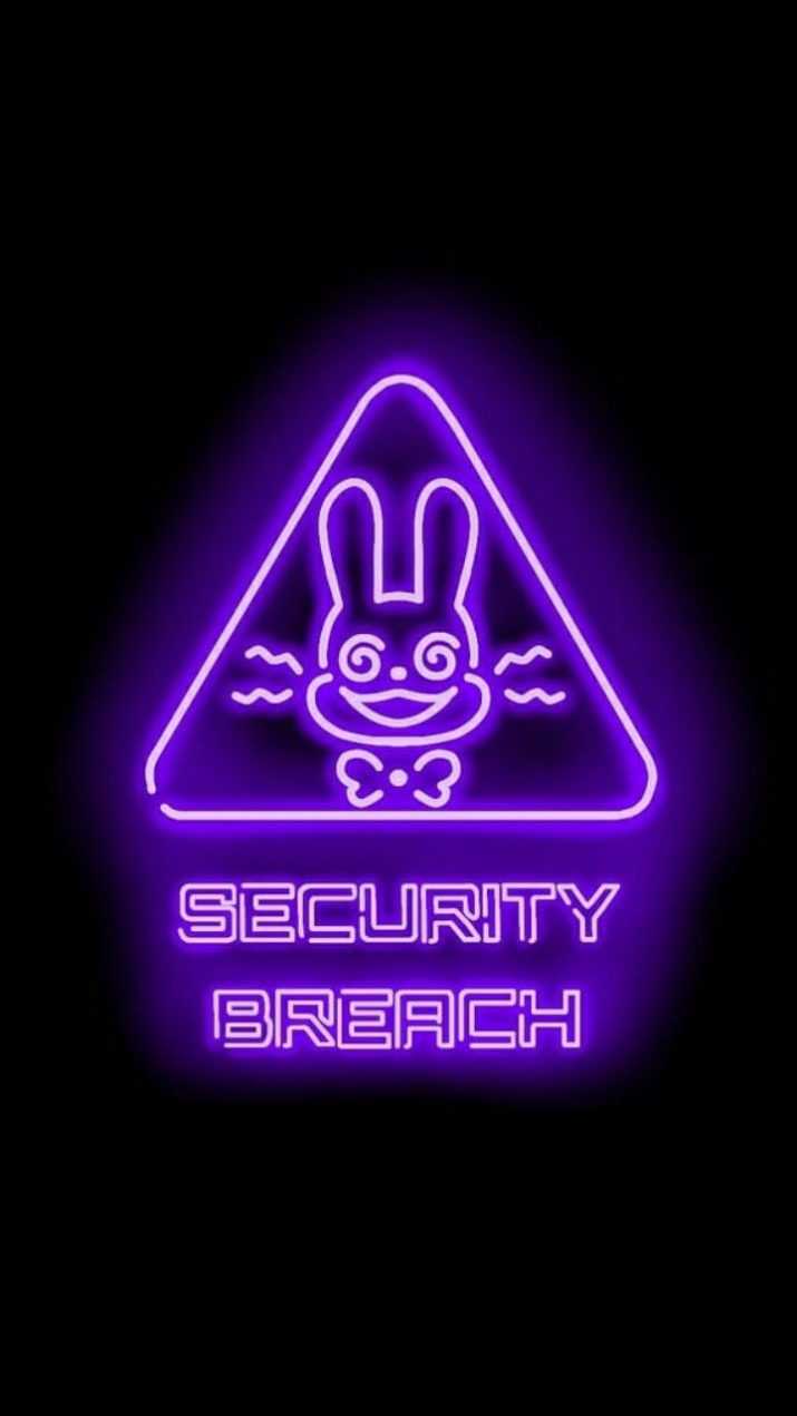 Neon Fnaf Security Breach Wallpaper 1