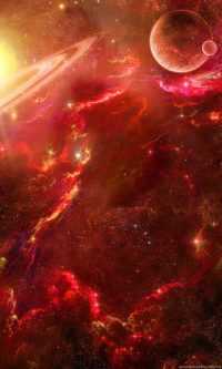 Red Space Background Wallpaper 17