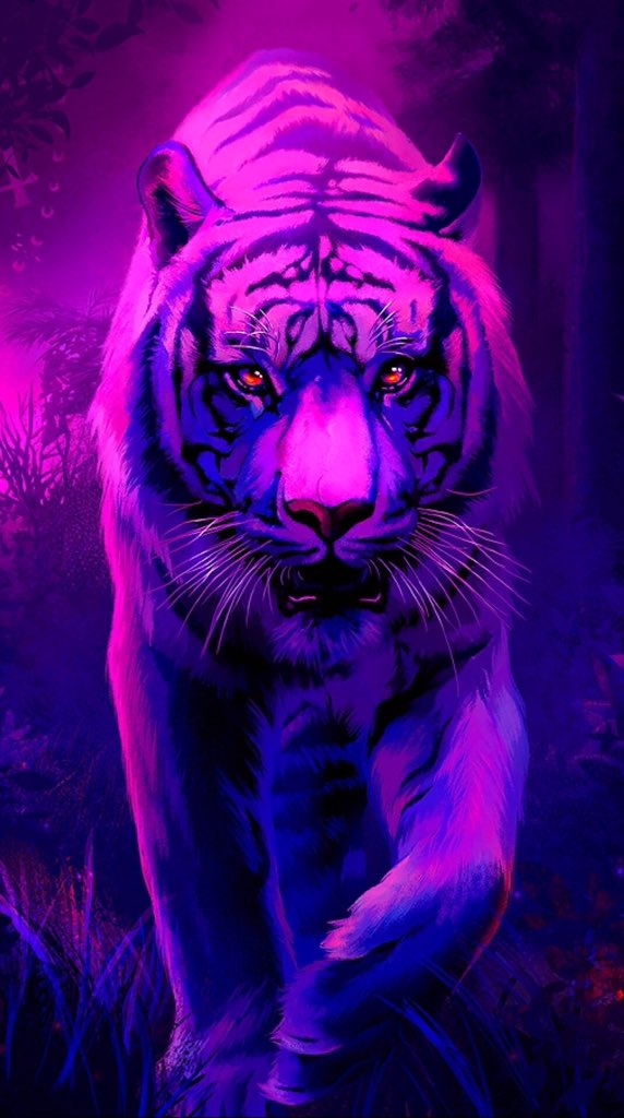 Purple Tiger Wallpaper 1