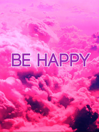 Be Happy Pink Aesthetic Wallpaper 4
