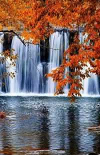 Autumn Waterfall Wallpaper 5