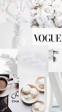 Vogue White Aesthetic Wallpaper 11
