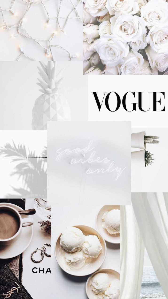Vogue White Aesthetic Wallpaper 1