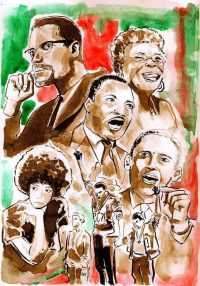 Collage Paint Black History Month Wallpaper 8