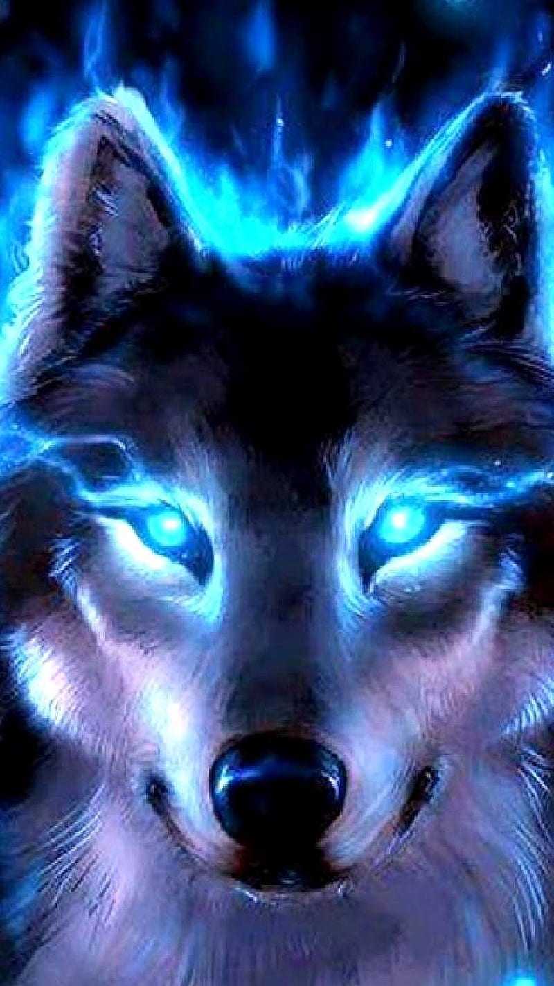 Android Blue Wolf Wallpaper 1