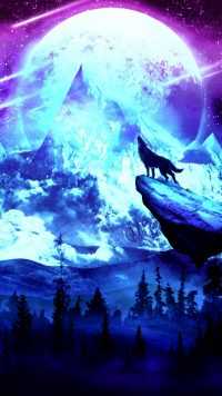 Cool Blue Wolf Wallpaper 18
