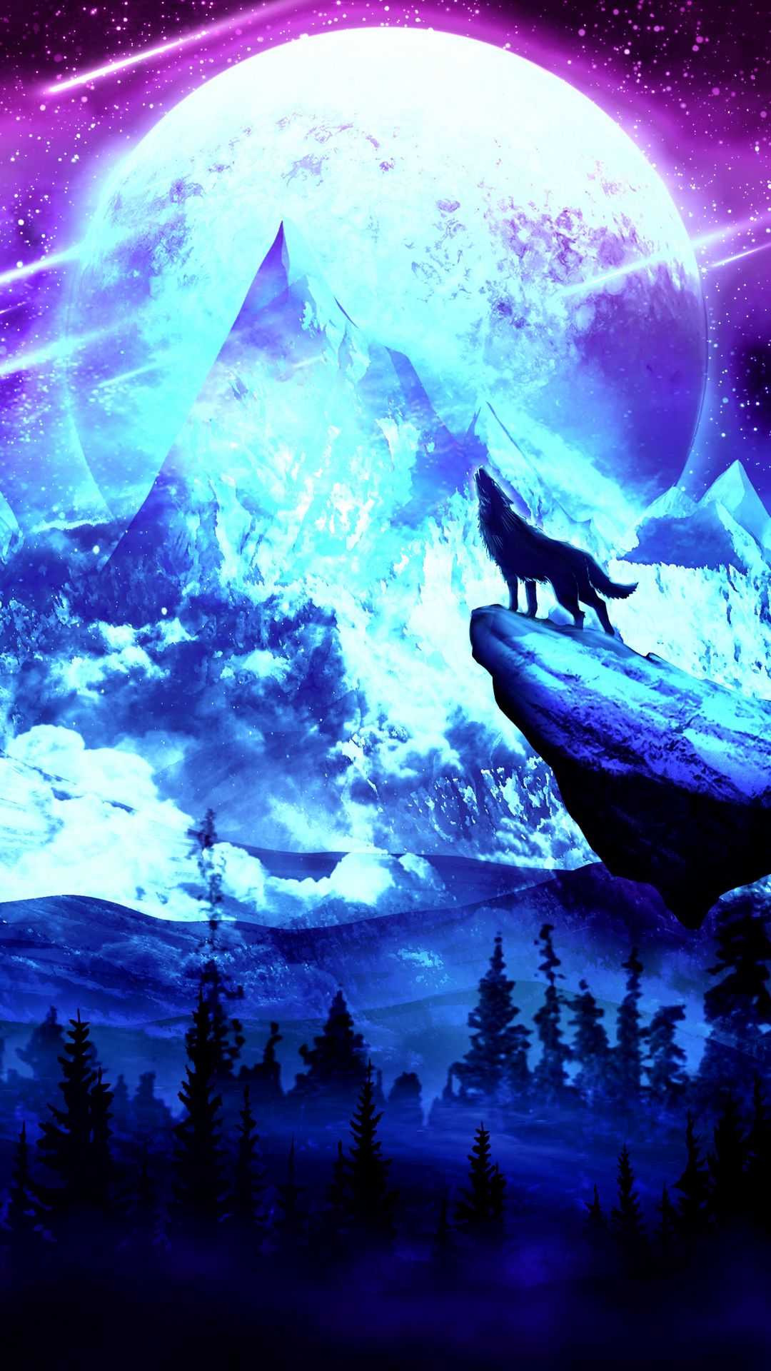 Cool Blue Wolf Wallpaper Wallpaper Sun
