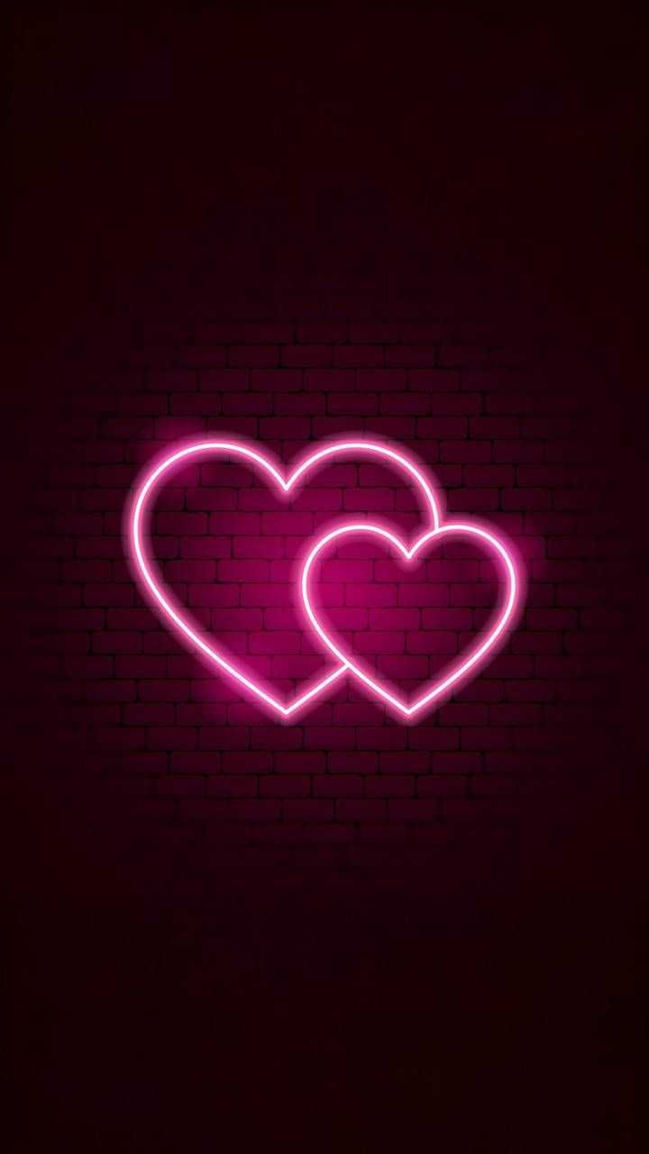 Pink Heart Wallpaper Aesthetic 1