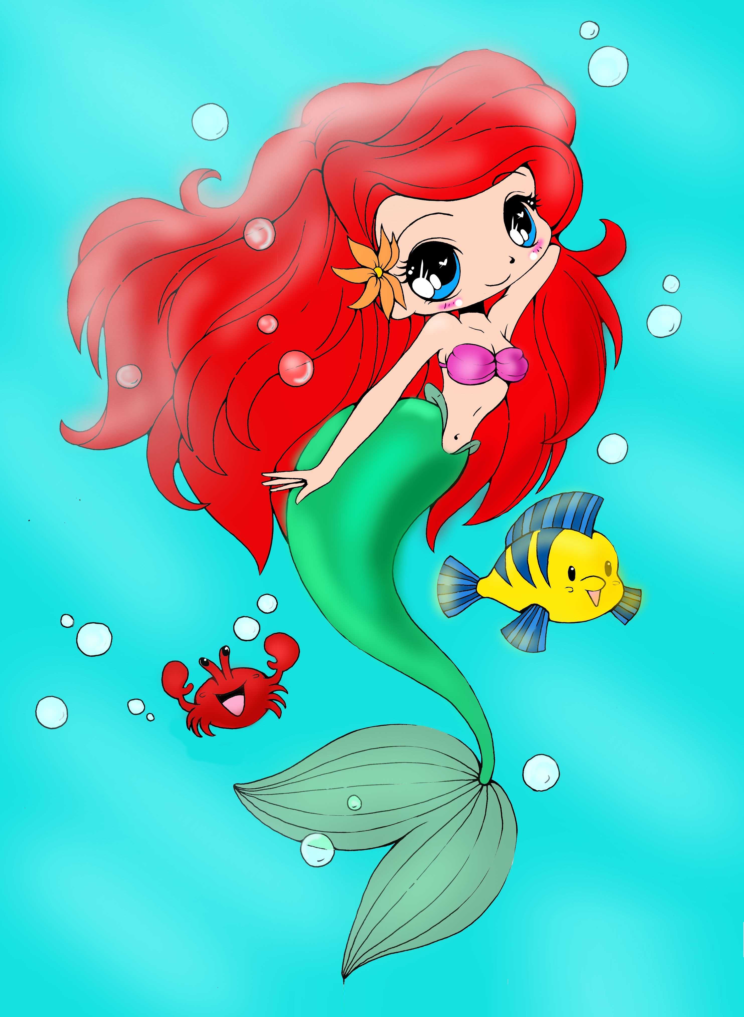 Cute Little Mermaid Wallpaper 1