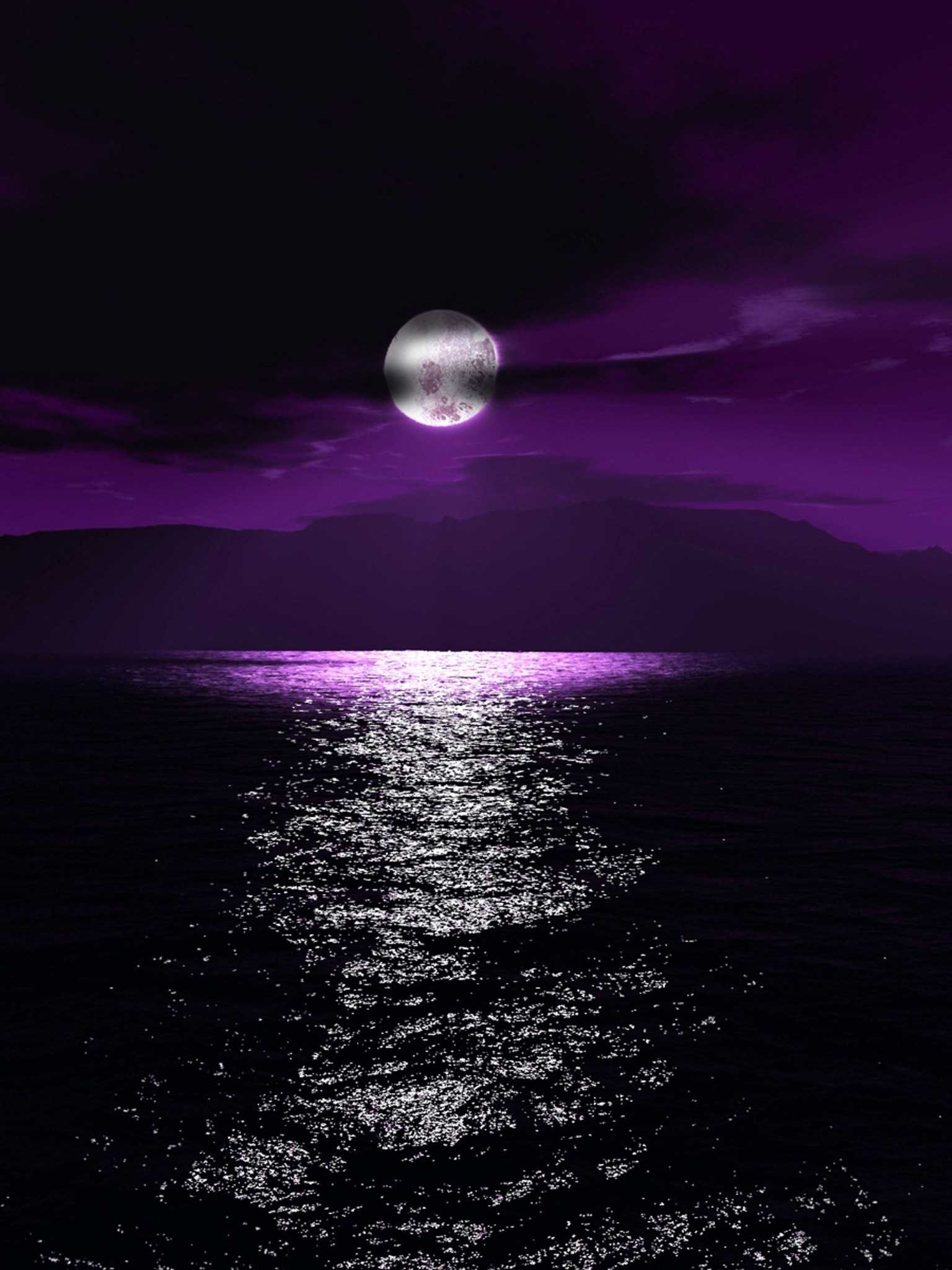 Purple Moon Reflection Wallpaper 1