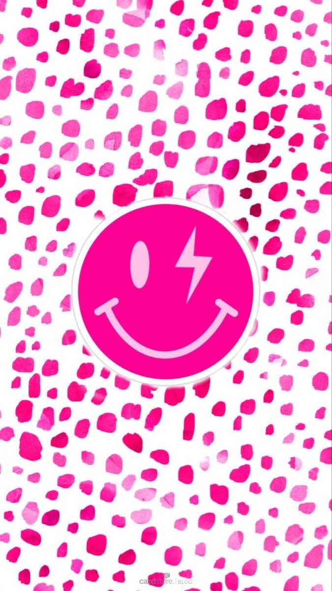 Pink Emoji Preppy Wallpaper 1